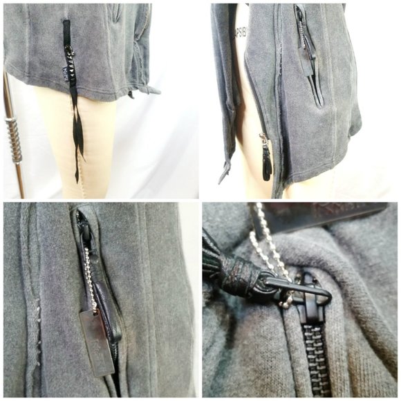 KMRii Rider Vest Long Gray Dystopian Unisex Gilet - Picture 11 of 16